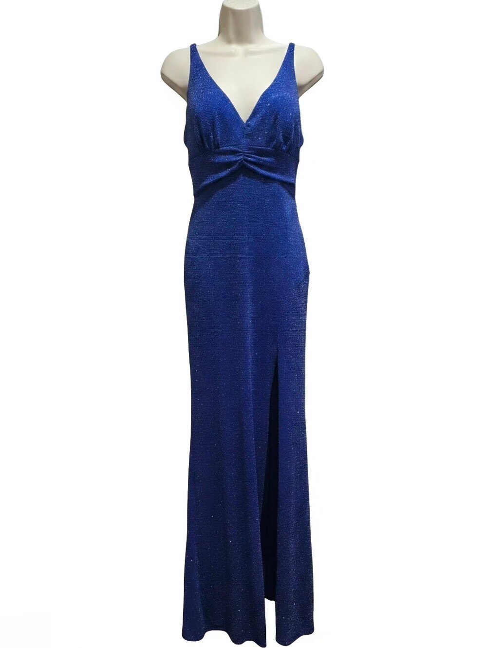 Sparkling Royal Blue V-Neck Prom/Evening Dress